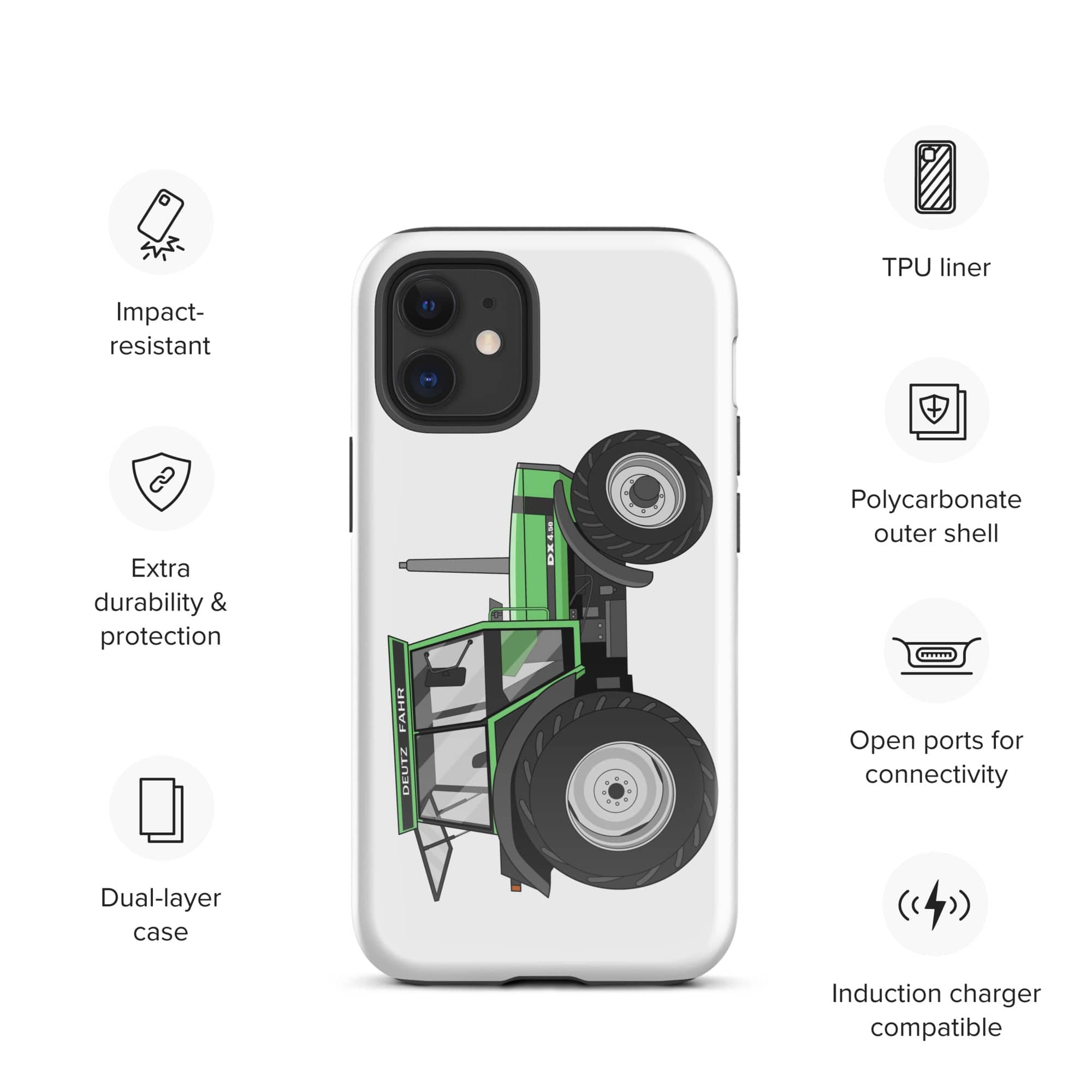 The Tractors Mugs Store iPhone 12 mini Deutz Fahr DX 4.50 Tough Case for iPhone® Quality Farmers Merch