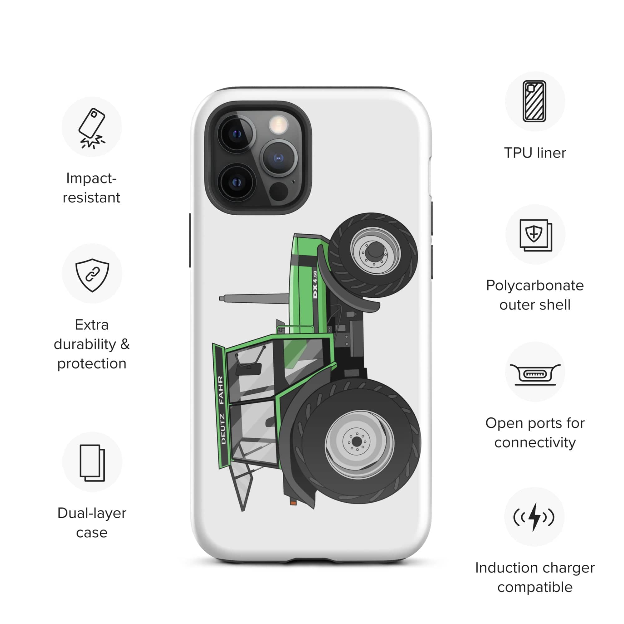 The Tractors Mugs Store iPhone 12 Pro Deutz Fahr DX 4.50 Tough Case for iPhone® Quality Farmers Merch