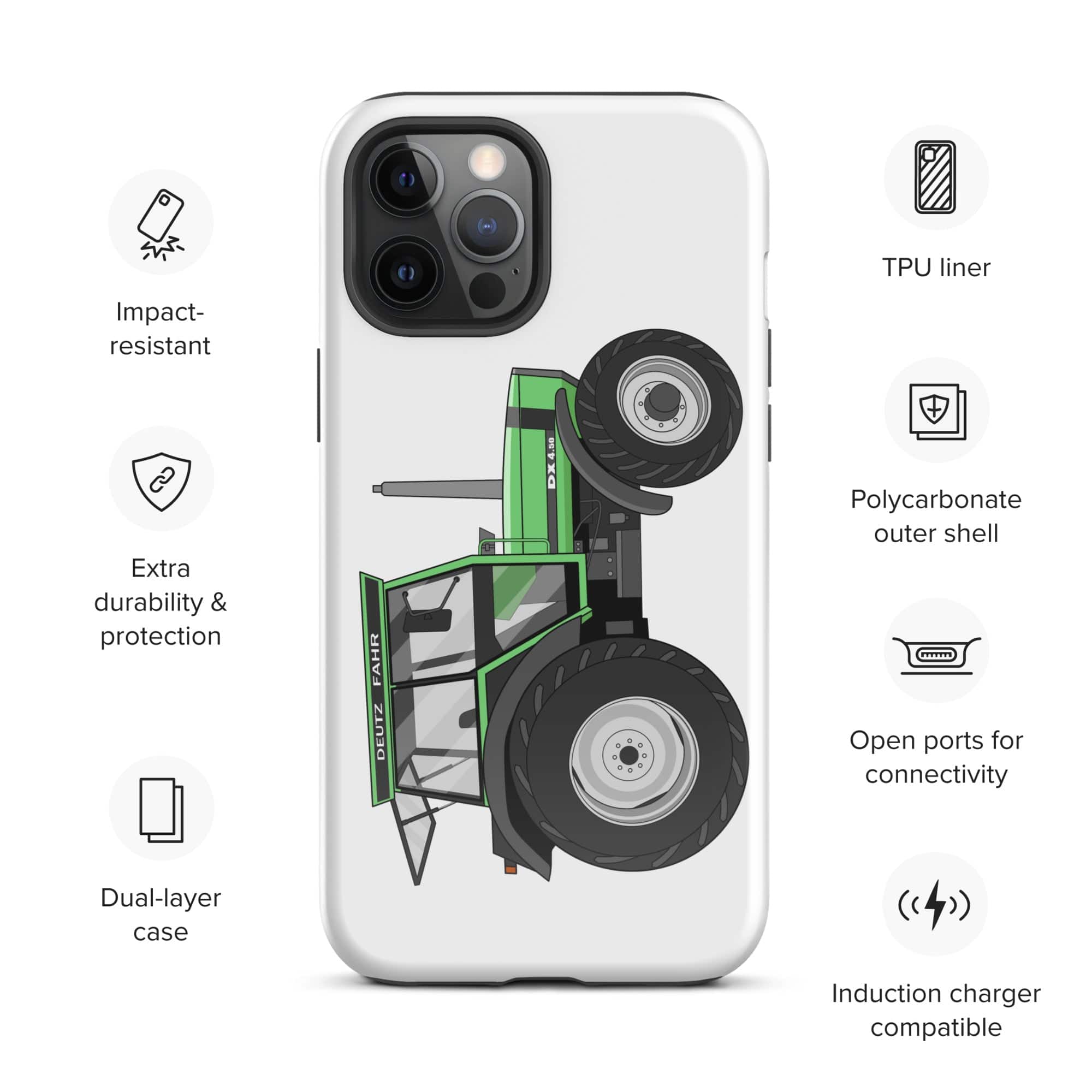 The Tractors Mugs Store iPhone 12 Pro Max Deutz Fahr DX 4.50 Tough Case for iPhone® Quality Farmers Merch