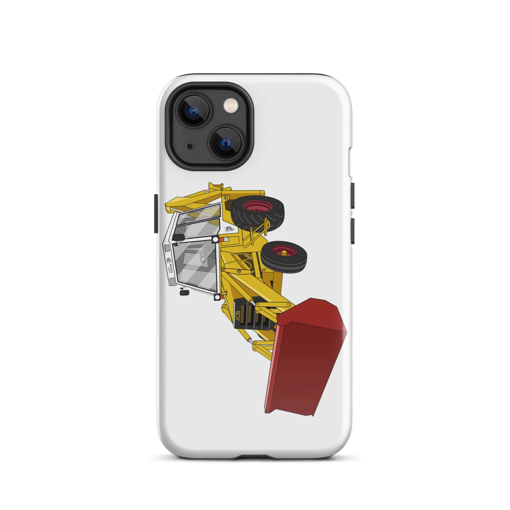 The Tractors Mugs Store iPhone 13 JCB 3CX White Cabin 2WD Tough Case for iPhone® Quality Farmers Merch