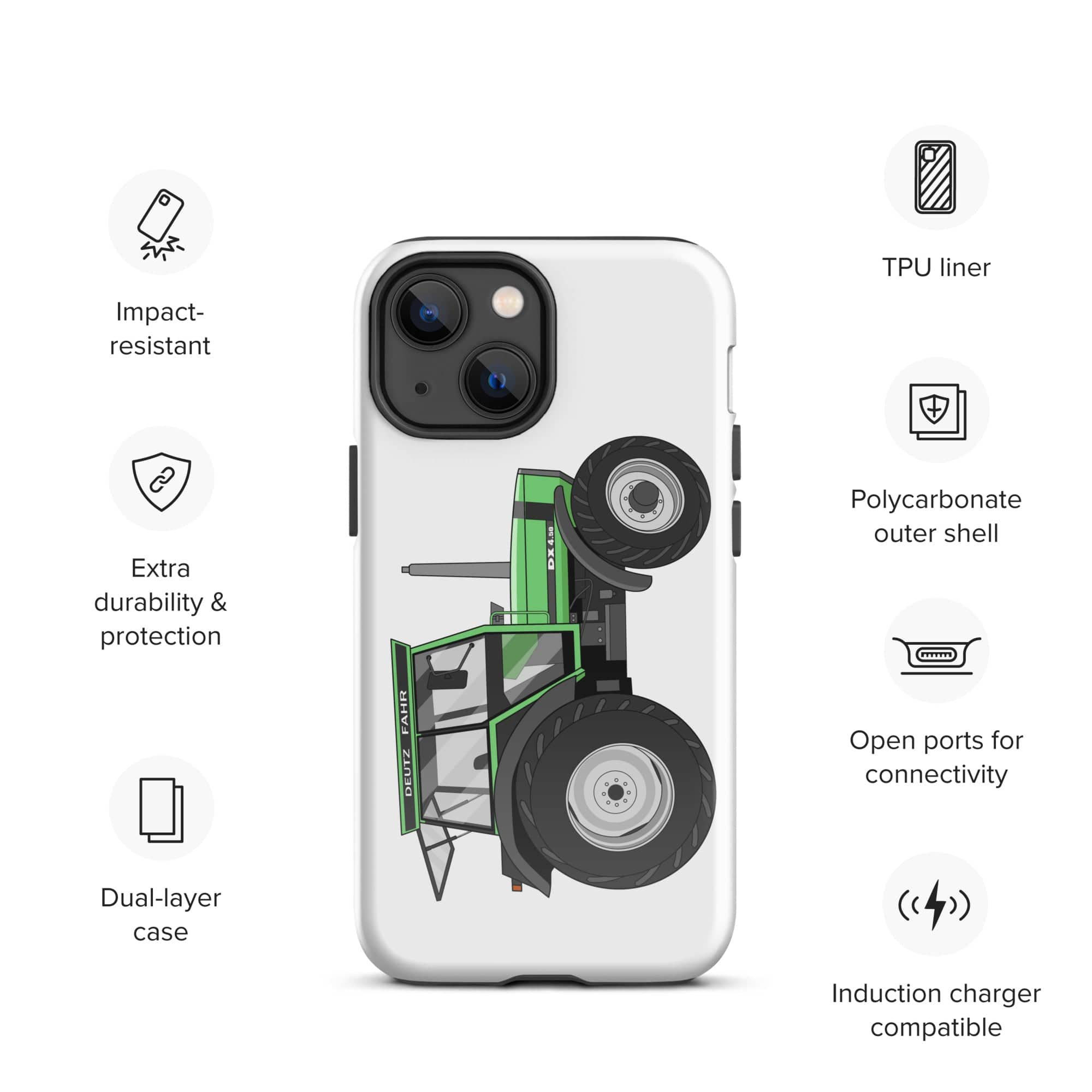 The Tractors Mugs Store iPhone 13 mini Deutz Fahr DX 4.50 Tough Case for iPhone® Quality Farmers Merch