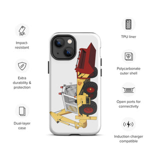 The Tractors Mugs Store iPhone 13 mini JCB 3D (1975) Tough Case for iPhone® Quality Farmers Merch