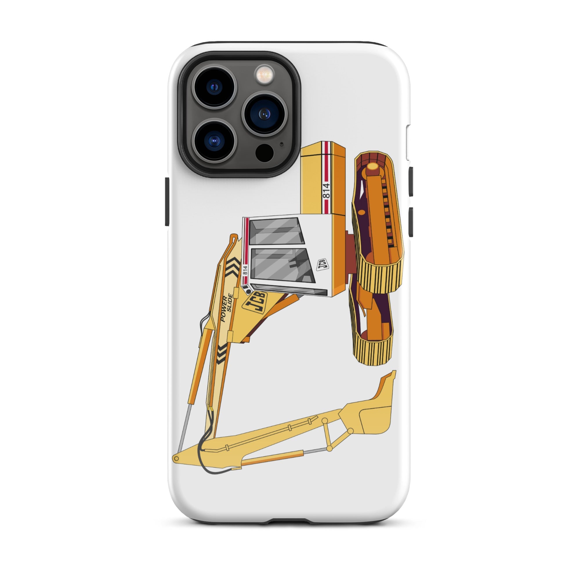 The Tractors Mugs Store iPhone 13 Pro Max JCB 814 Tough Case for iPhone® Quality Farmers Merch