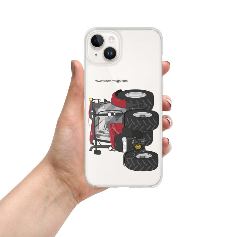 The Tractors Mugs Store iPhone 14 Plus Case IH Maxxum 150 Activedrive 8 Clear Case for iPhone® Quality Farmers Merch