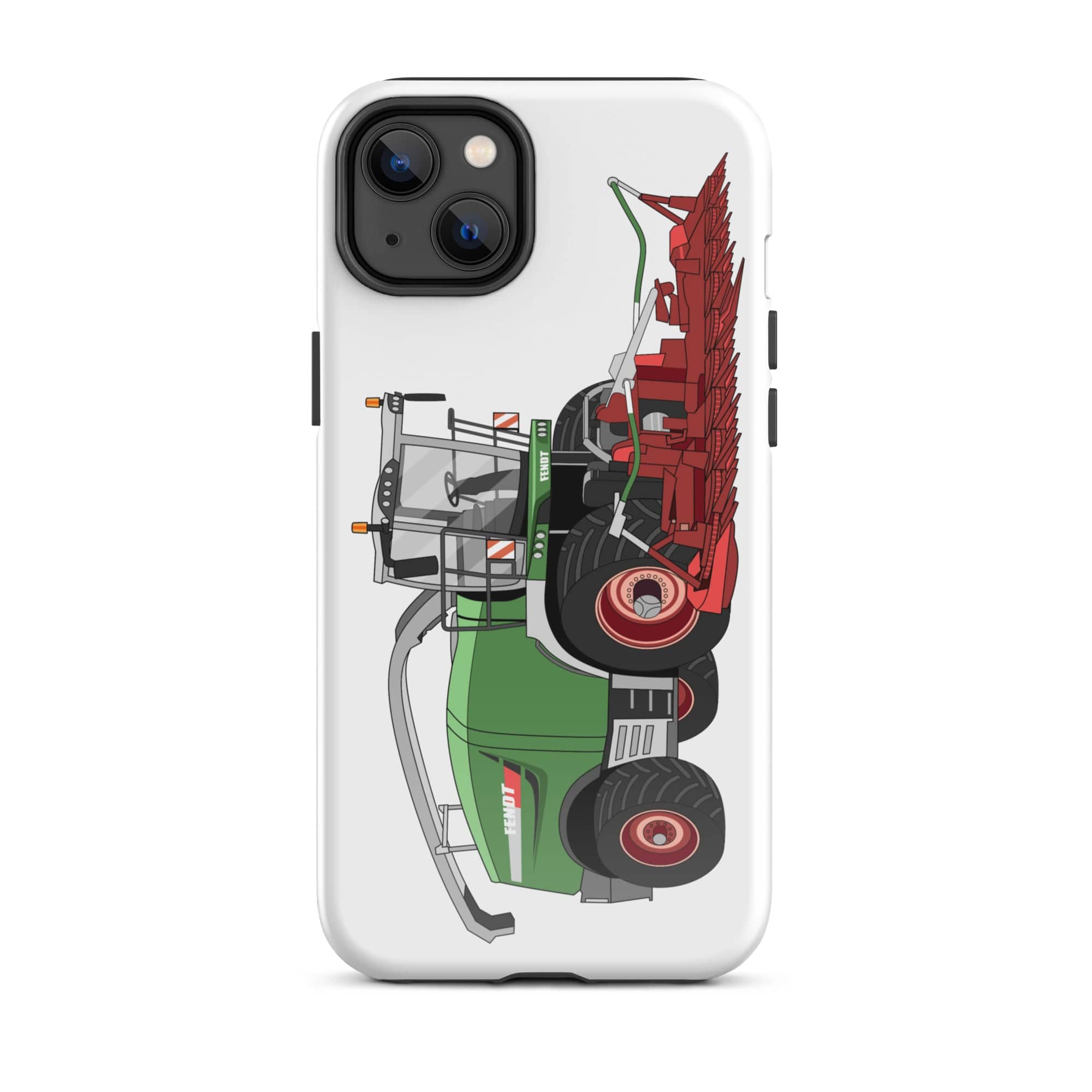 The Tractors Mugs Store iPhone 14 Plus Fendt Katana 85 Forage Harvester Tough Case for iPhone® Quality Farmers Merch