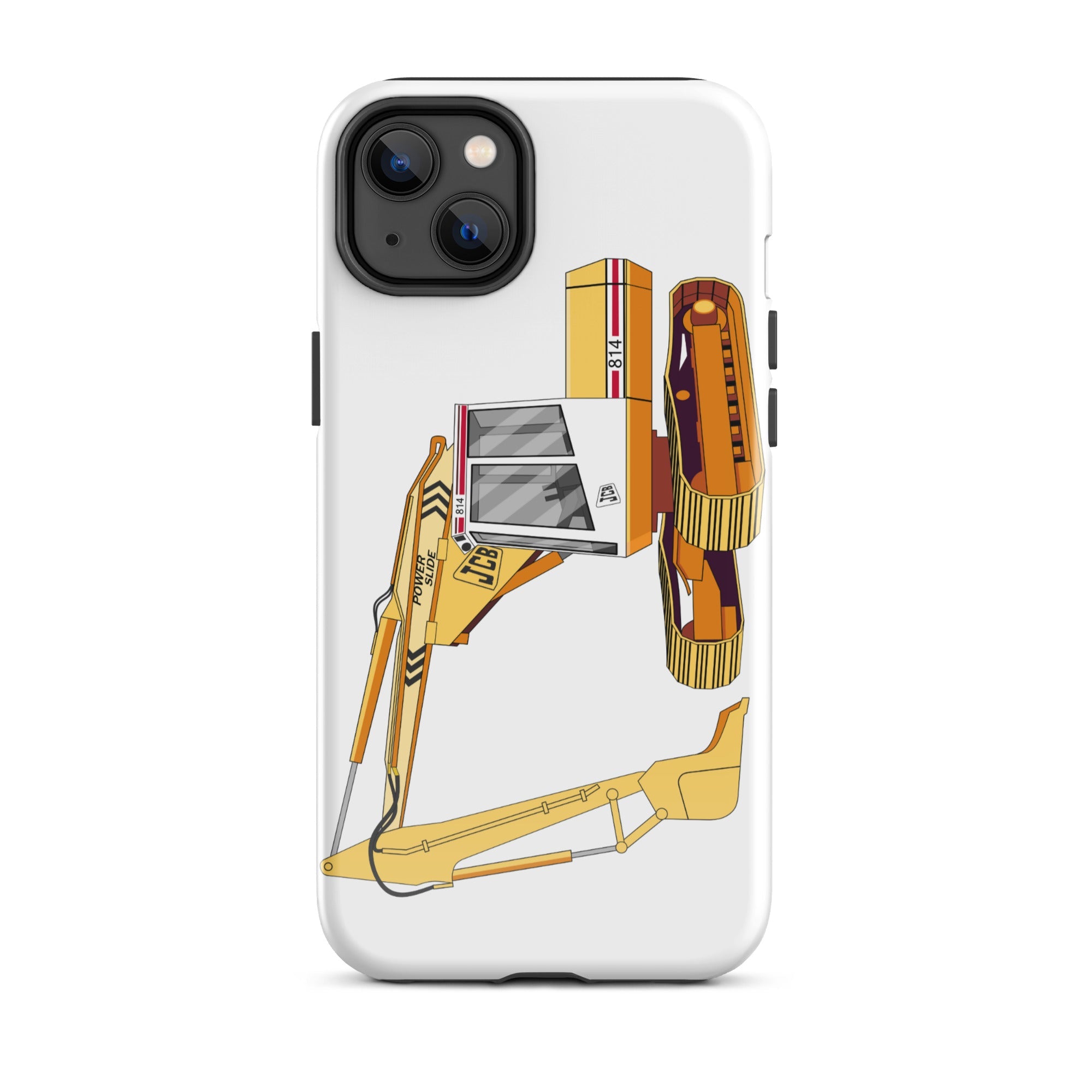 The Tractors Mugs Store iPhone 14 Plus JCB 814 Tough Case for iPhone® Quality Farmers Merch