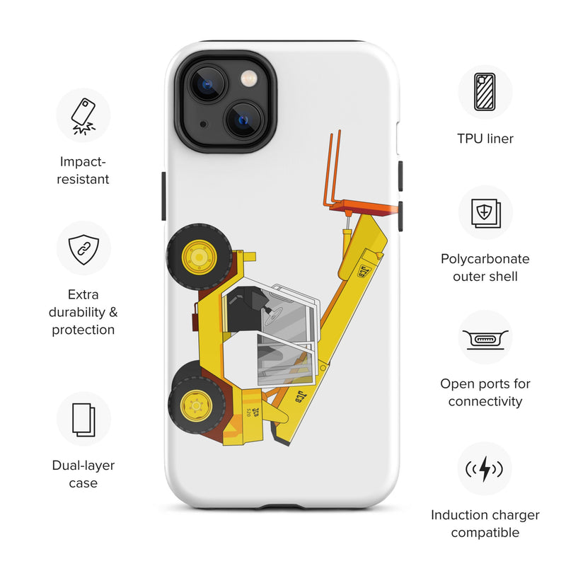 The Tractors Mugs Store iPhone 14 Plus JCB  Loadall 520 Tough Case for iPhone® Quality Farmers Merch