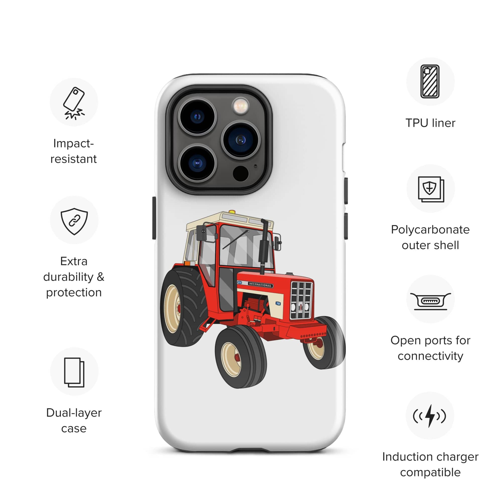 The Tractors Mugs Store iPhone 14 Pro International 674 Tough Case for iPhone® Quality Farmers Merch