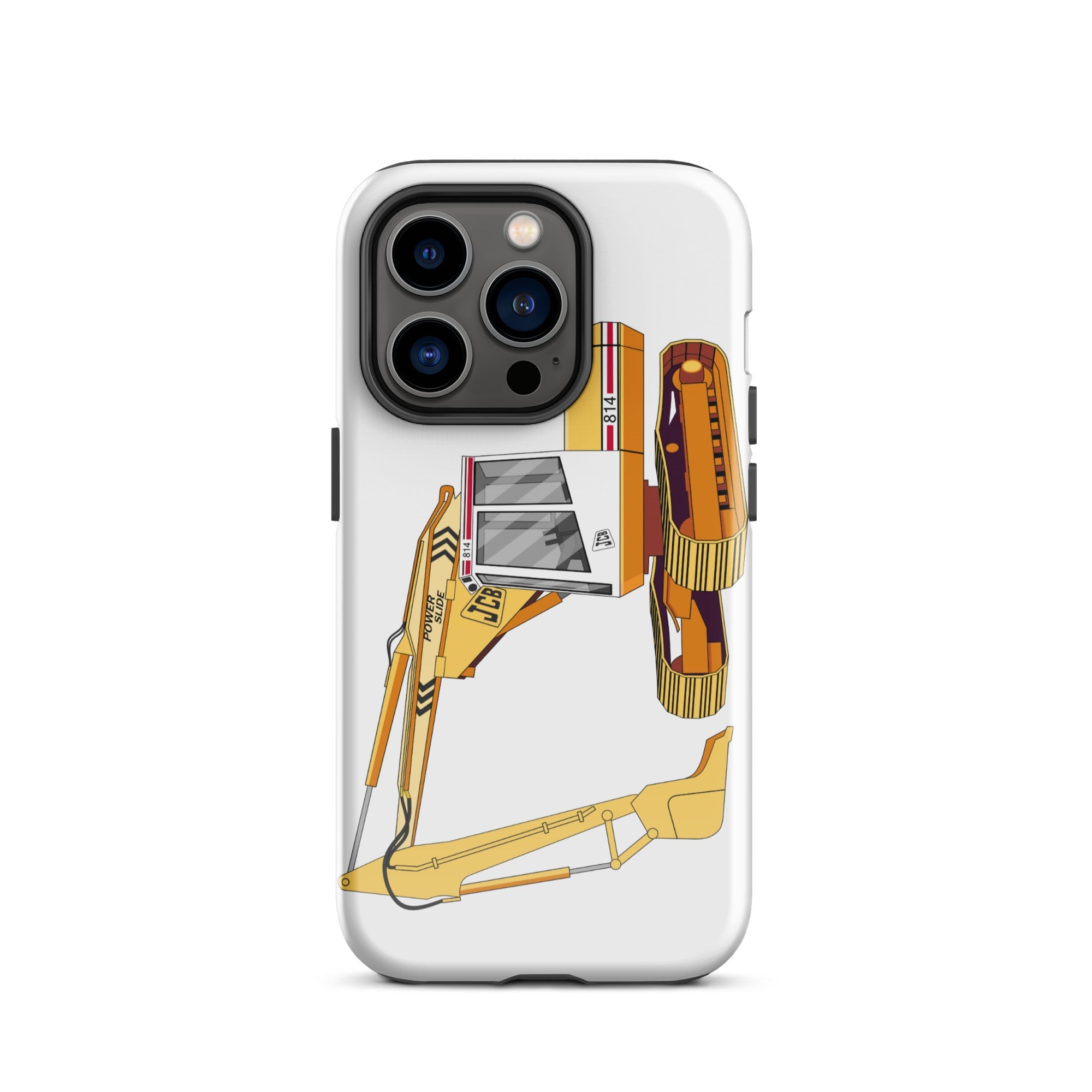 The Tractors Mugs Store iPhone 14 Pro JCB 814 Tough Case for iPhone® Quality Farmers Merch