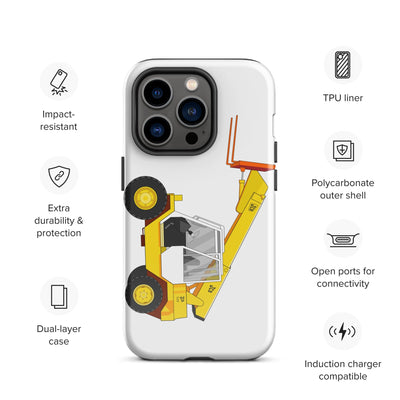 The Tractors Mugs Store iPhone 14 Pro JCB  Loadall 520 Tough Case for iPhone® Quality Farmers Merch