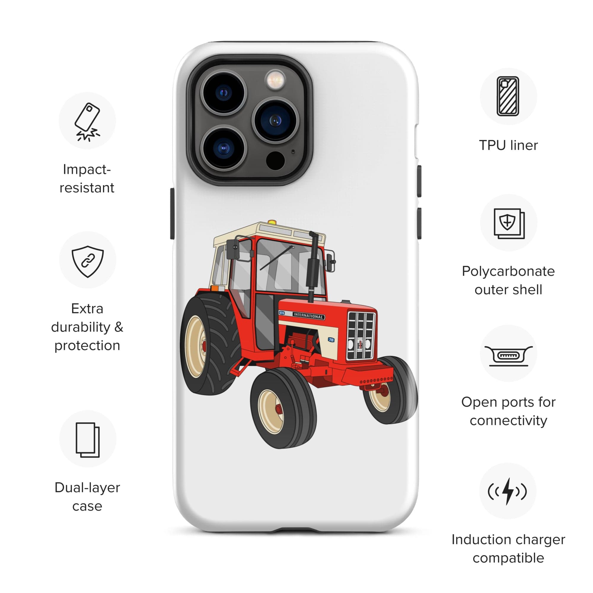 The Tractors Mugs Store iPhone 14 Pro Max International 674 Tough Case for iPhone® Quality Farmers Merch