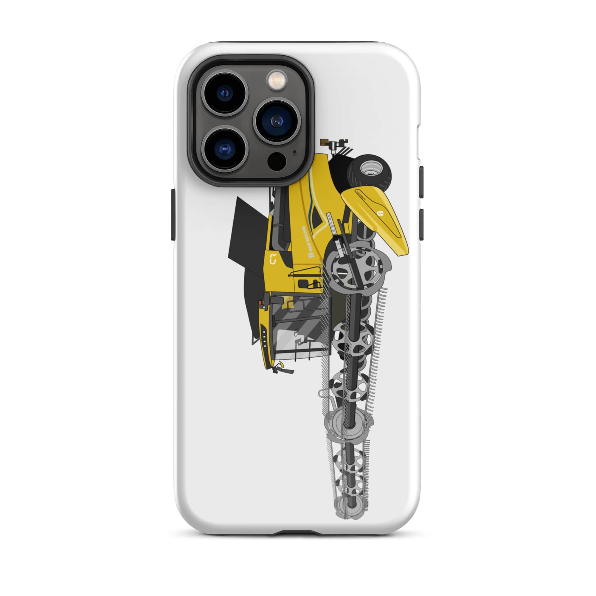 The Tractors Mugs Store iPhone 14 Pro Max New Holland CR Combine Harvester (2004). Tough Case for iPhone® Quality Farmers Merch