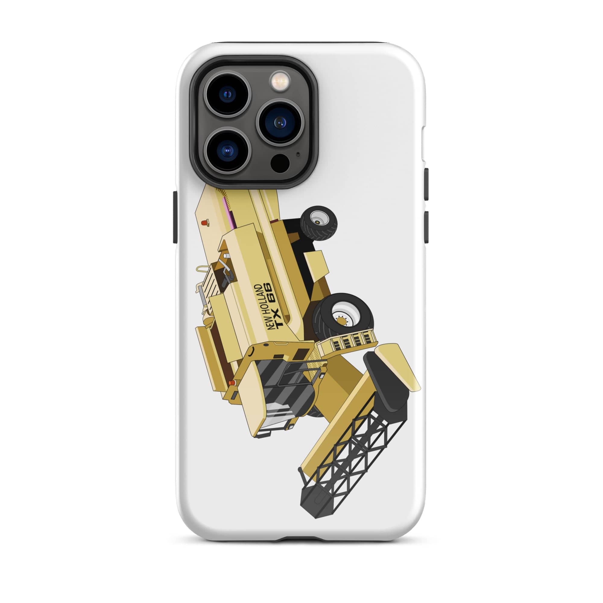 The Tractors Mugs Store iPhone 14 Pro Max New Holland TX 66 Combine Harvester Tough Case for iPhone® Quality Farmers Merch