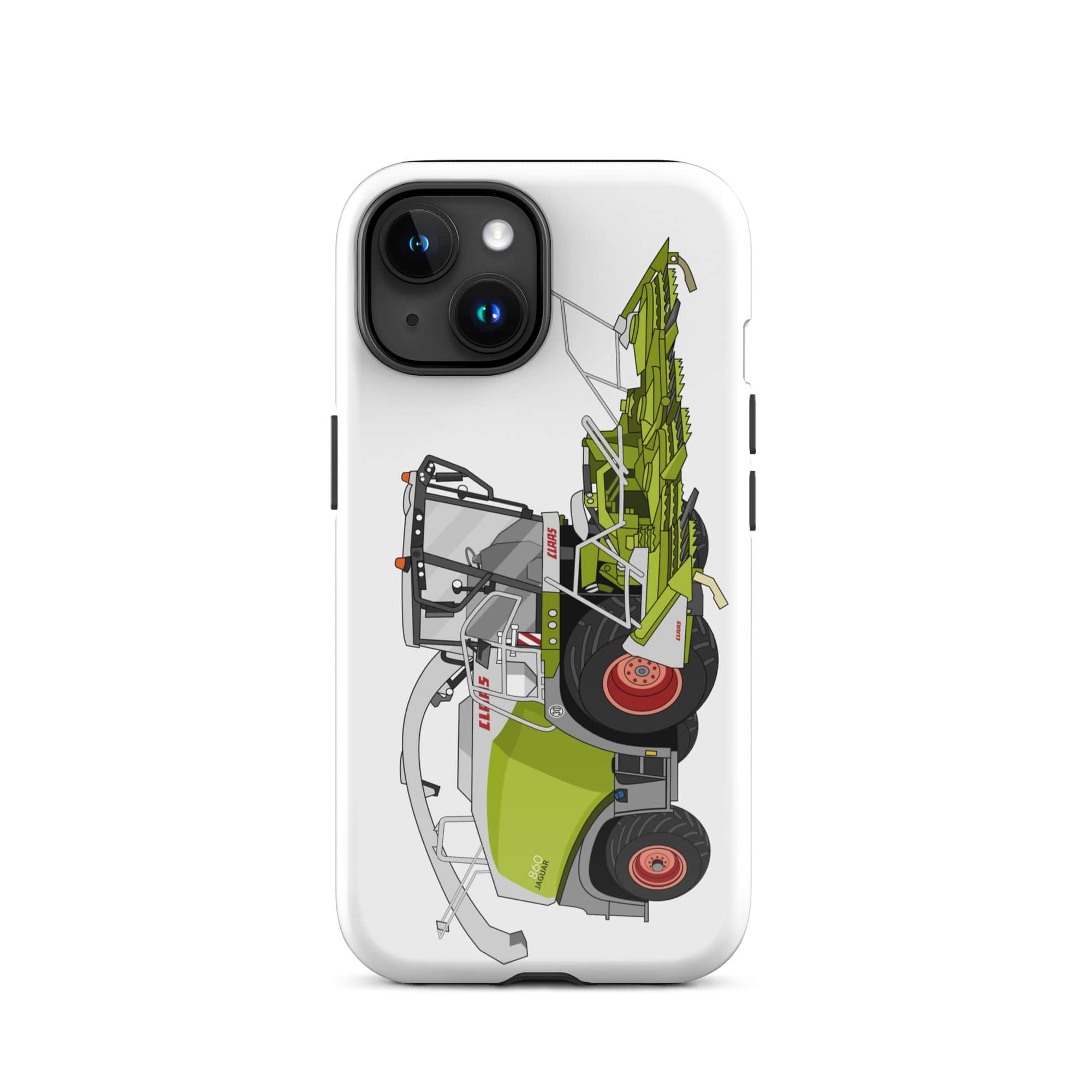 The Tractors Mugs Store iPhone 15 Class Jaguar 860 Forage Harvester Tough Case for iPhone® Quality Farmers Merch