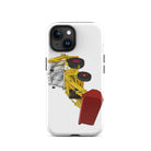 The Tractors Mugs Store iPhone 15 JCB 3CX White Cabin 2WD Tough Case for iPhone® Quality Farmers Merch