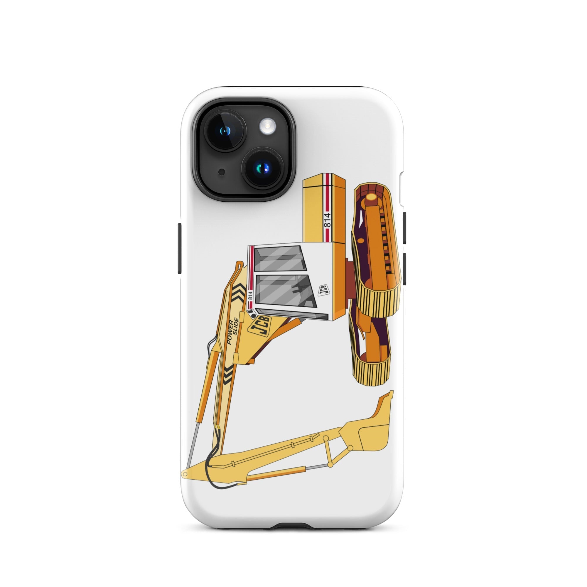 The Tractors Mugs Store iPhone 15 JCB 814 Tough Case for iPhone® Quality Farmers Merch