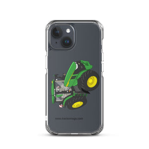 The Tractors Mugs Store iPhone 15 John Deere 7R 350 auto powr Clear Case for iPhone® Quality Farmers Merch