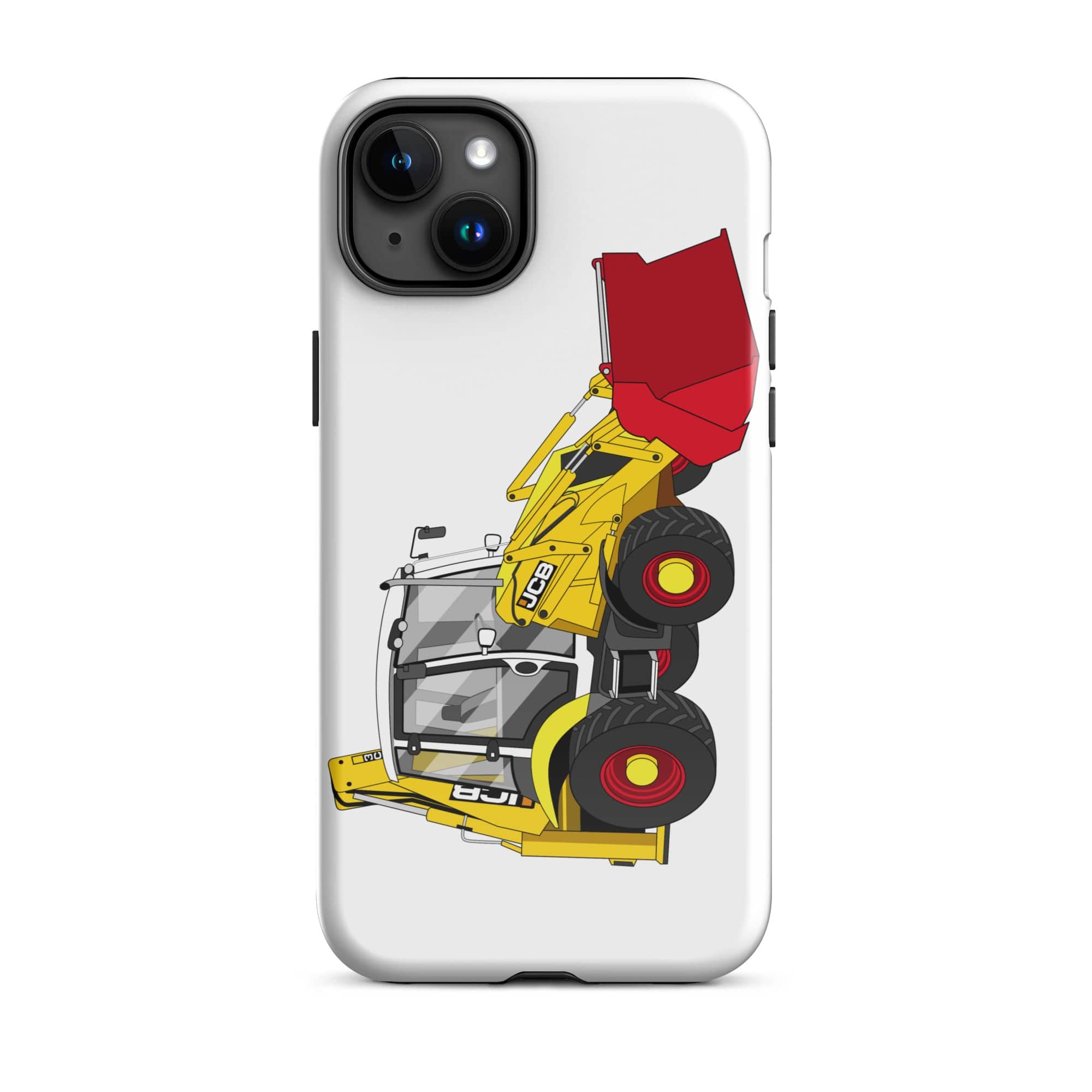 The Tractors Mugs Store iPhone 15 Plus JCB 3CX 70th Anniversary Edition Tough Case for iPhone® Quality Farmers Merch