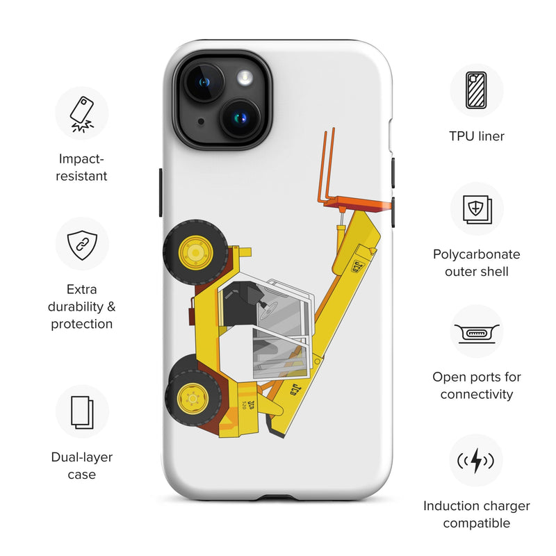 The Tractors Mugs Store iPhone 15 Plus JCB  Loadall 520 Tough Case for iPhone® Quality Farmers Merch