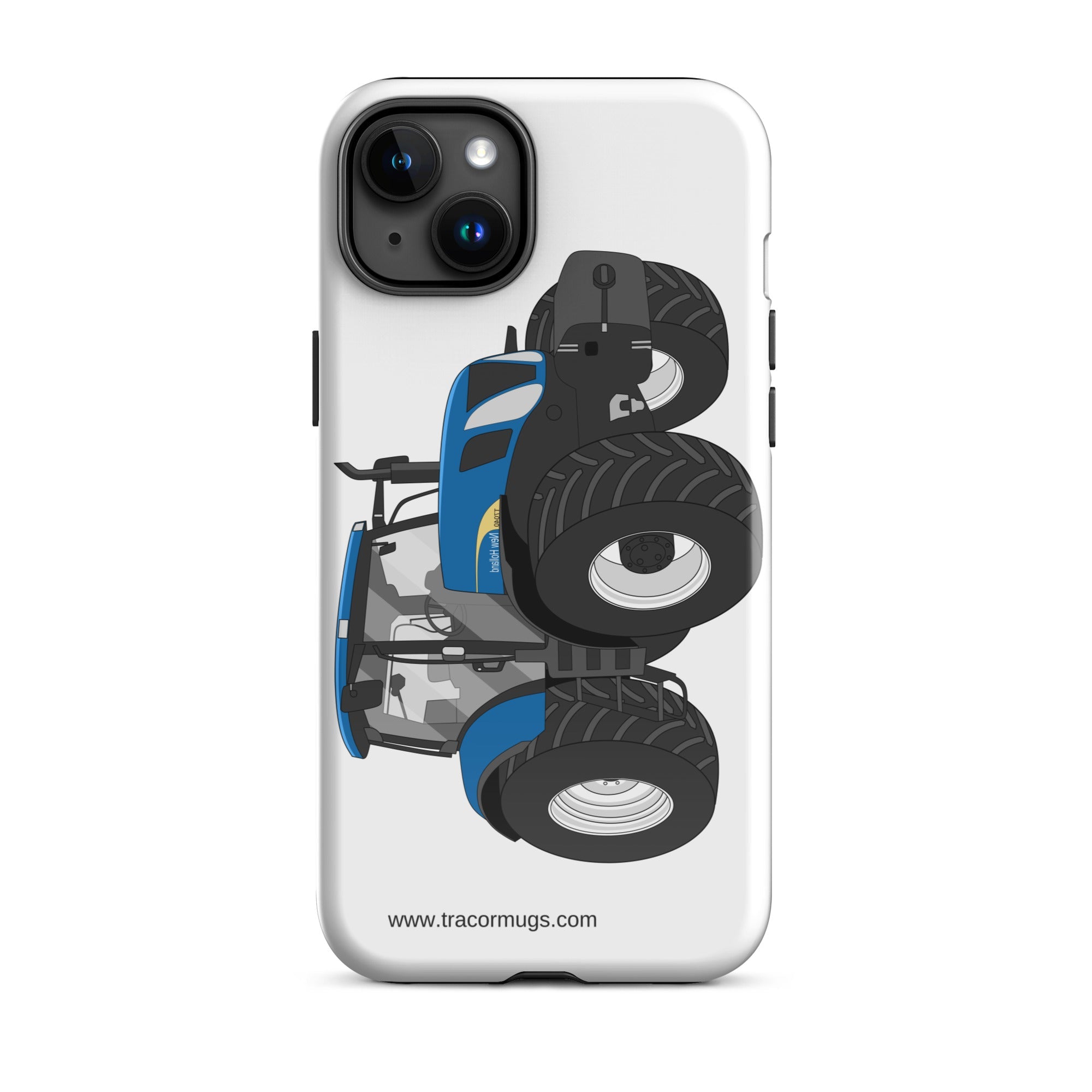 The Tractors Mugs Store iPhone 15 Plus New Holland The 7040 -1 Tough Case for iPhone® Quality Farmers Merch