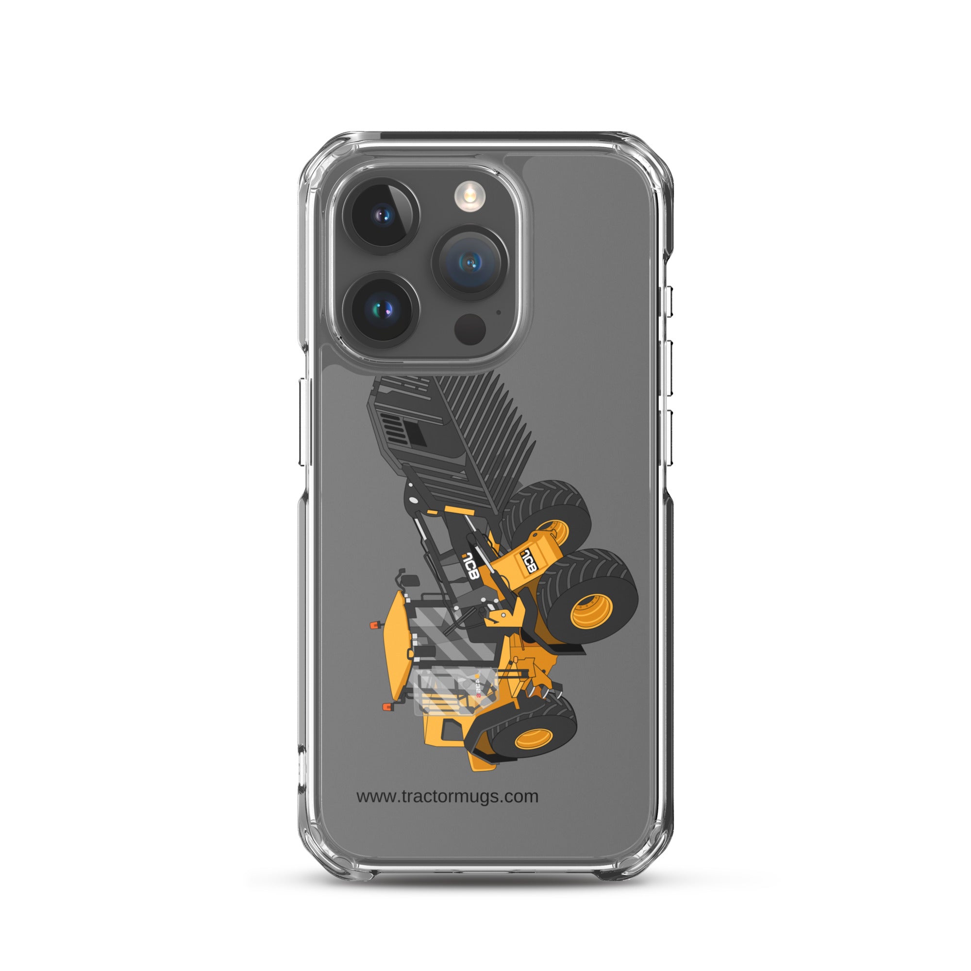 The Tractors Mugs Store iPhone 15 Pro JCB 435 S Farm Master Clear Case for iPhone® Quality Farmers Merch