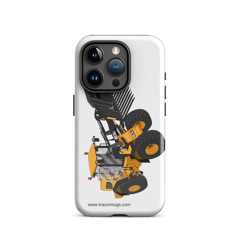 The Tractors Mugs Store iPhone 15 Pro JCB 435 S Farm Master Tough Case for iPhone® Quality Farmers Merch