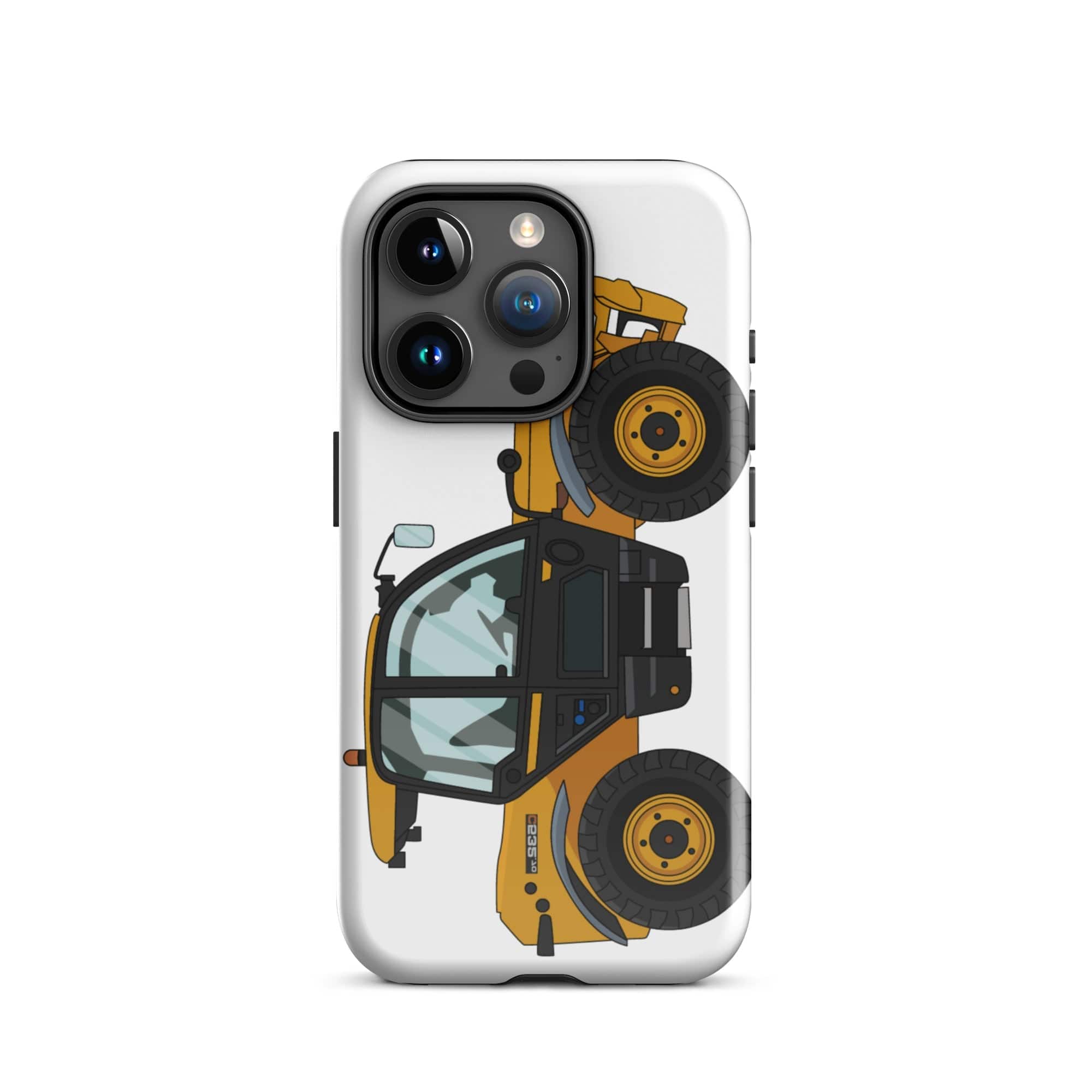 The Tractors Mugs Store iPhone 15 Pro JCB 532-60 Tough Case for iPhone® Quality Farmers Merch