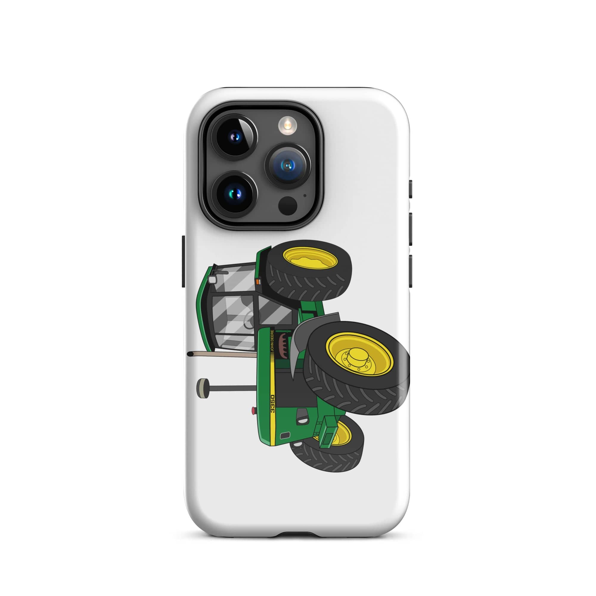 The Tractors Mugs Store iPhone 15 Pro John Deere 3350 4WD Tough Case for iPhone® Quality Farmers Merch