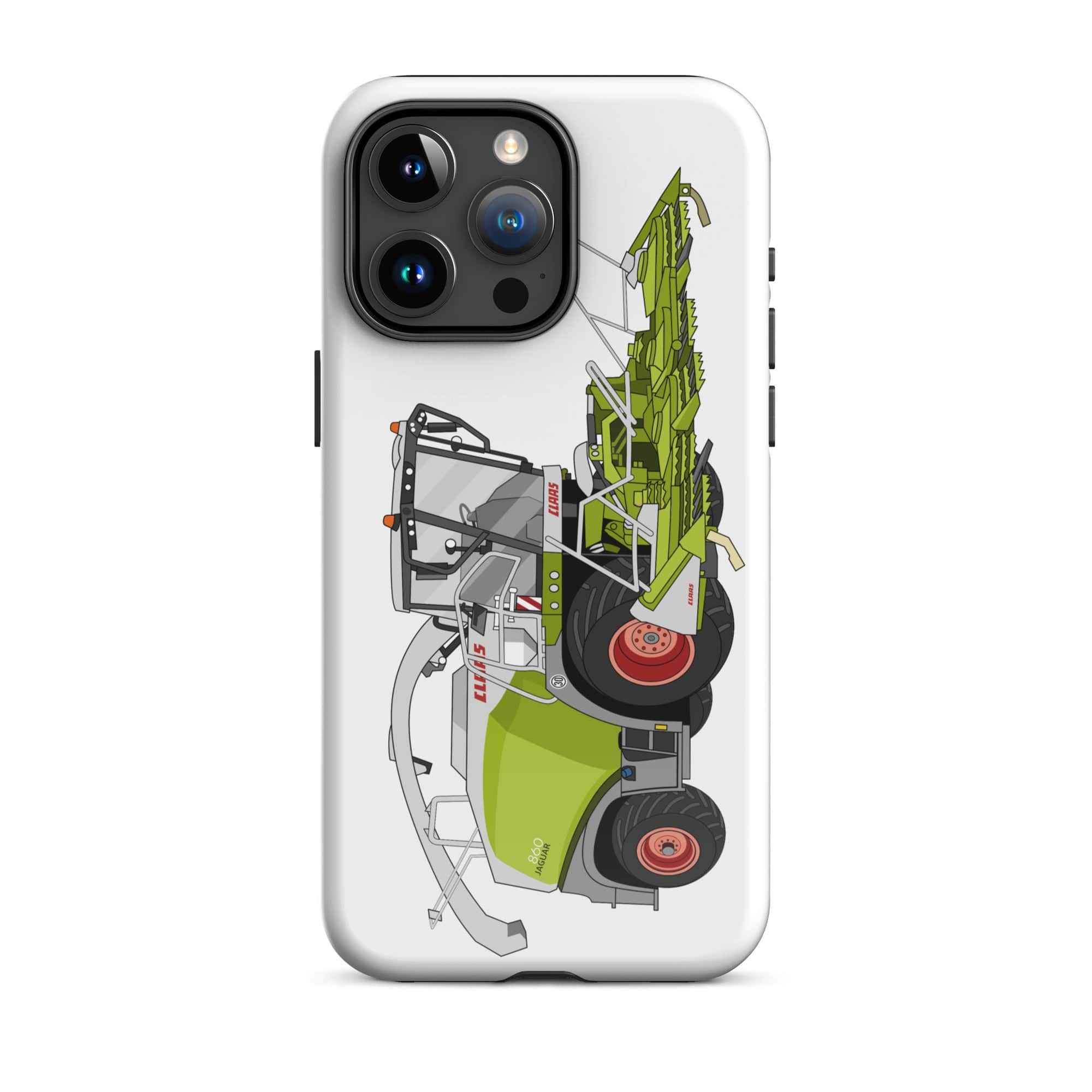 The Tractors Mugs Store iPhone 15 Pro Max Class Jaguar 860 Forage Harvester Tough Case for iPhone® Quality Farmers Merch