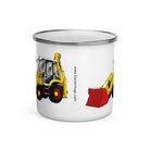 The Tractors Mugs Store JCB 3CX 70th Anniversary Edition Enamel Mug Quality Farmers Merch