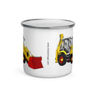 The Tractors Mugs Store JCB 3CX 70th Anniversary Edition Enamel Mug Quality Farmers Merch