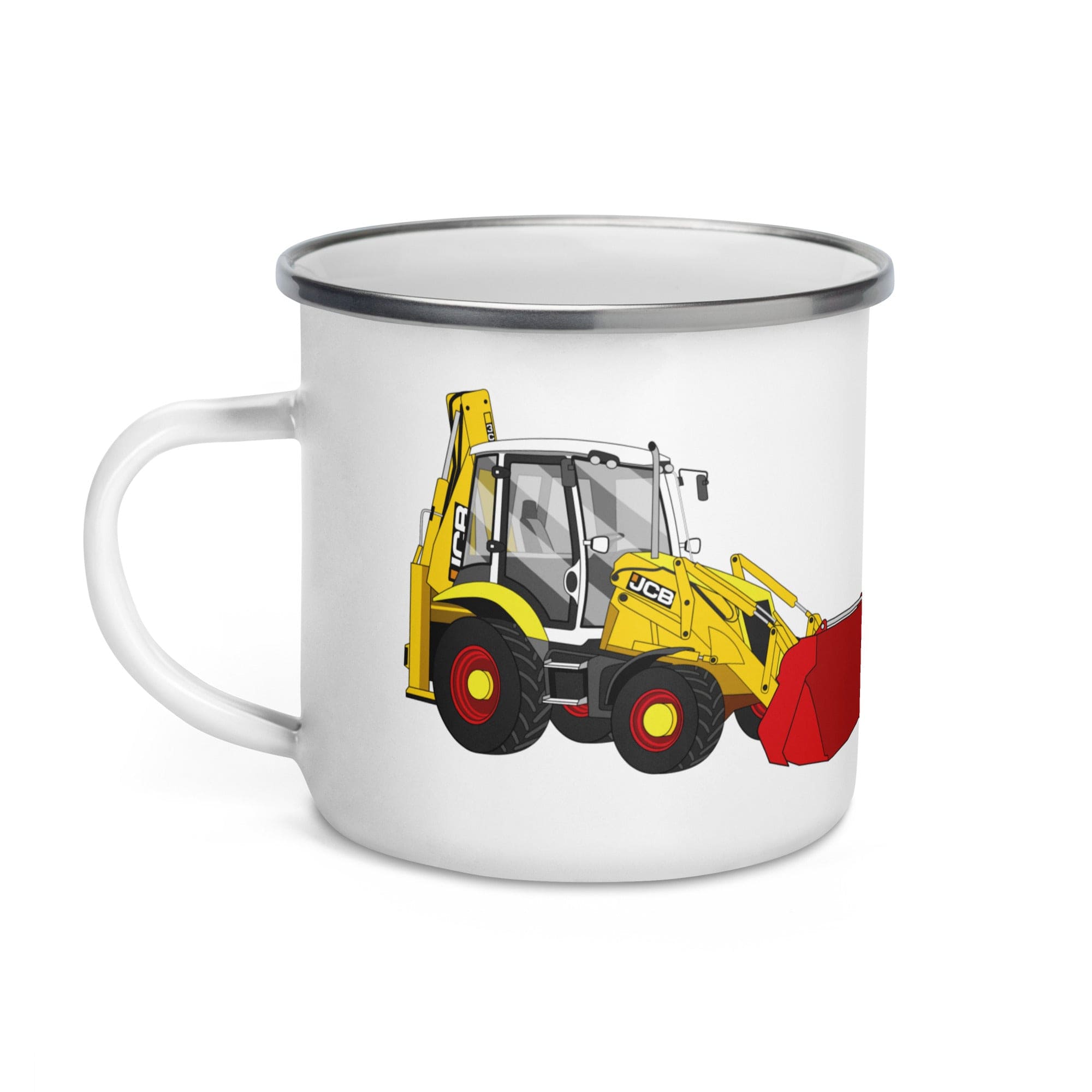 The Tractors Mugs Store JCB 3CX 70th Anniversary Edition Enamel Mug Quality Farmers Merch