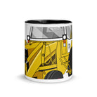 The Tractors Mugs Store JCB 3CX White Cabin 2WD 2.0 Mug with Color Inside Quality Farmers Merch