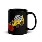 The Tractors Mugs Store JCB 3CX White Cabin 2WD Black Glossy Mug 11 oz Quality Farmers Merch