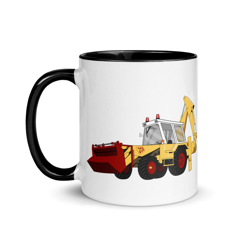The Tractors Mugs Store JCB 3D (1975) Mug with Color Inside Quality Farmers Merch