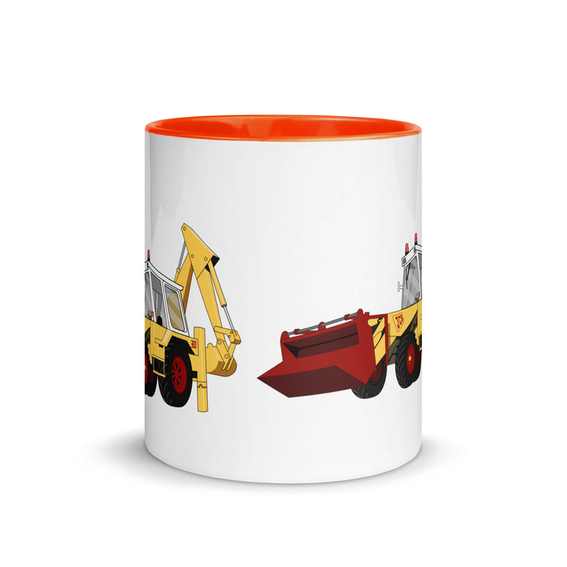 The Tractors Mugs Store JCB 3D (1975) Mug with Color Inside Quality Farmers Merch