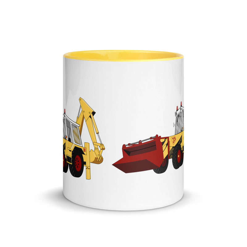 The Tractors Mugs Store JCB 3D (1975) Mug with Color Inside Quality Farmers Merch