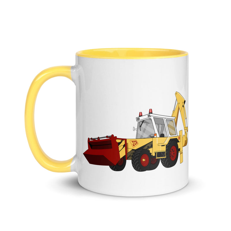 The Tractors Mugs Store JCB 3D (1975) Mug with Color Inside Quality Farmers Merch