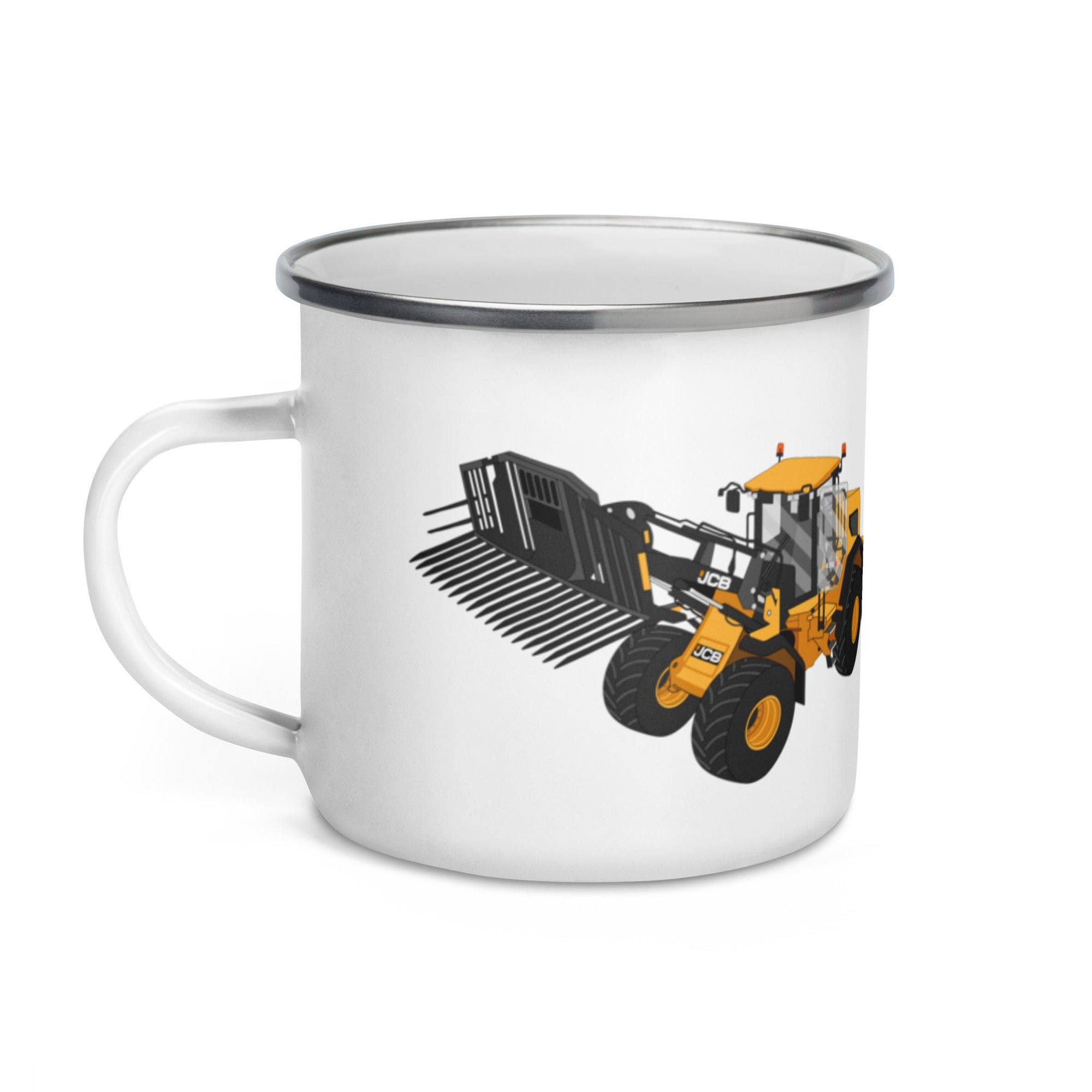 The Tractors Mugs Store JCB 435 S Farm Master Enamel Mug Quality Farmers Merch