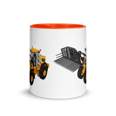 The Tractors Mugs Store JCB 435 S Farm Master Mug with Color Inside Quality Farmers Merch