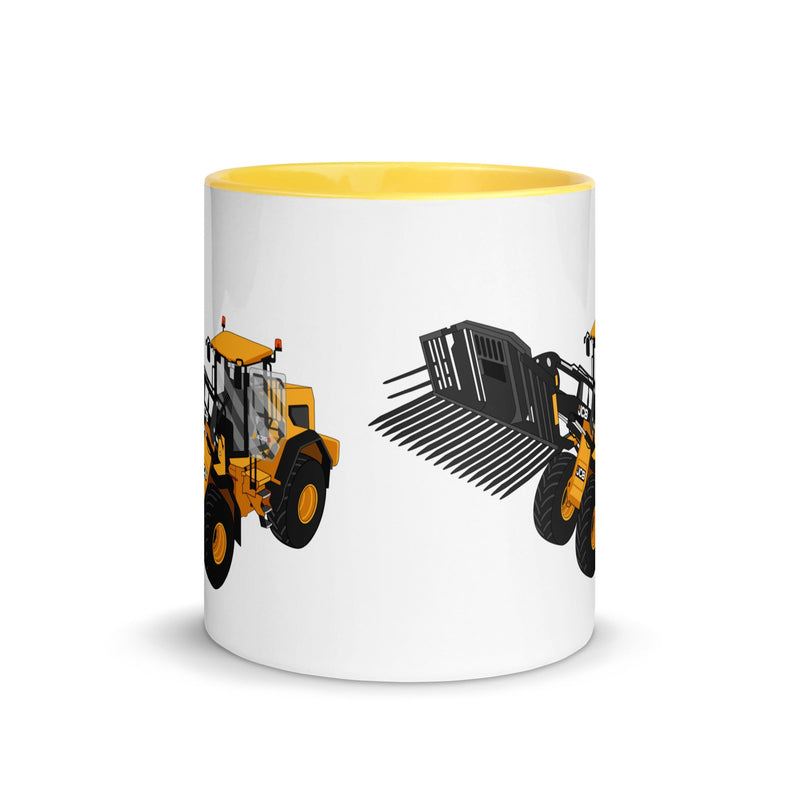 The Tractors Mugs Store JCB 435 S Farm Master Mug with Color Inside Quality Farmers Merch