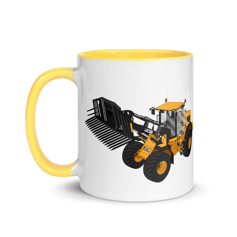 The Tractors Mugs Store JCB 435 S Farm Master Mug with Color Inside Quality Farmers Merch