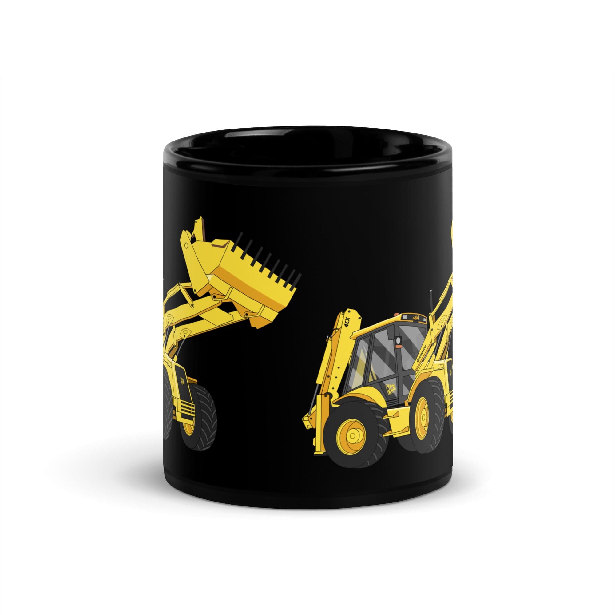 The Tractors Mugs Store JCB 4CX Project 8 | Black Glossy Mug Quality Farmers Merch