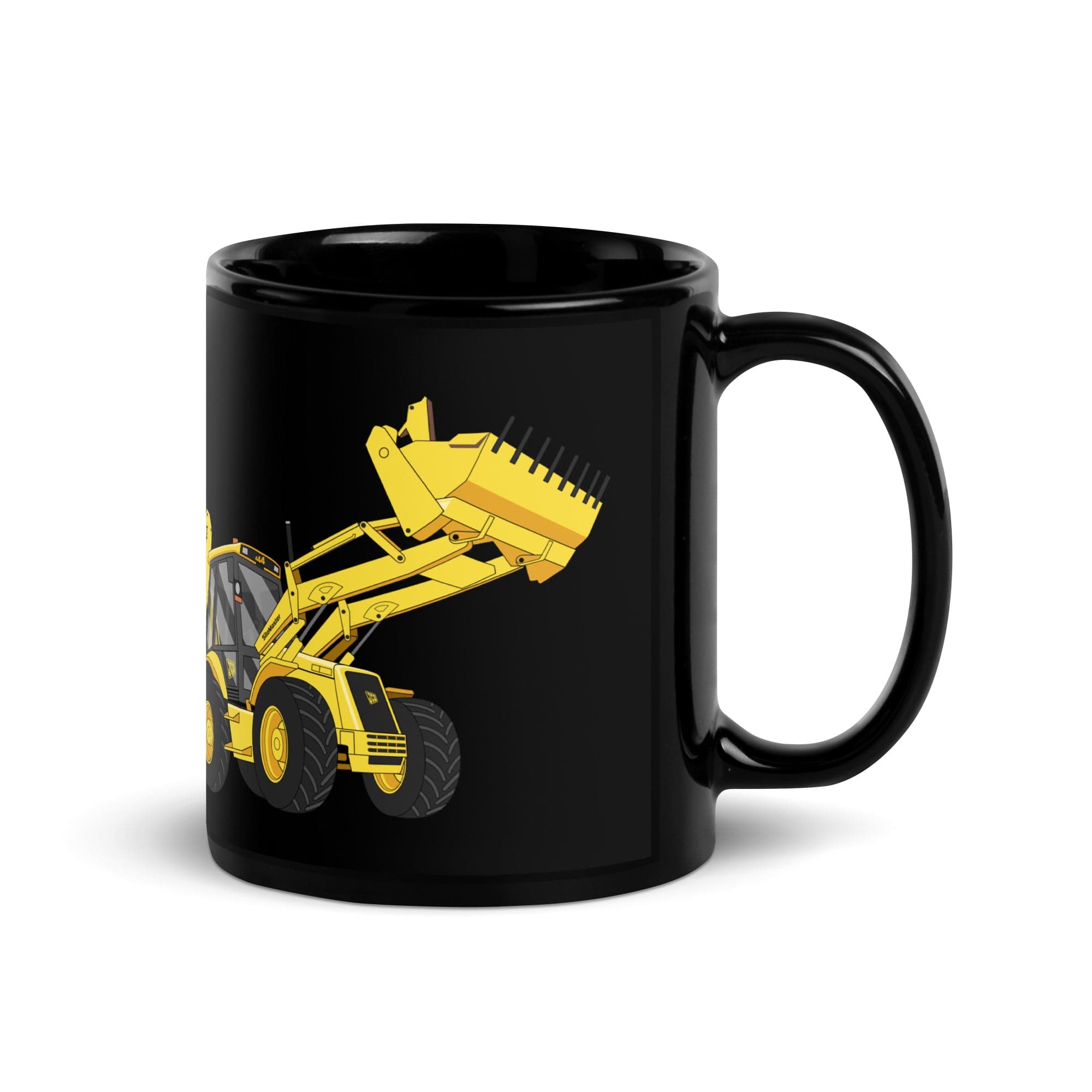 The Tractors Mugs Store JCB 4CX Project 8 | Black Glossy Mug Quality Farmers Merch