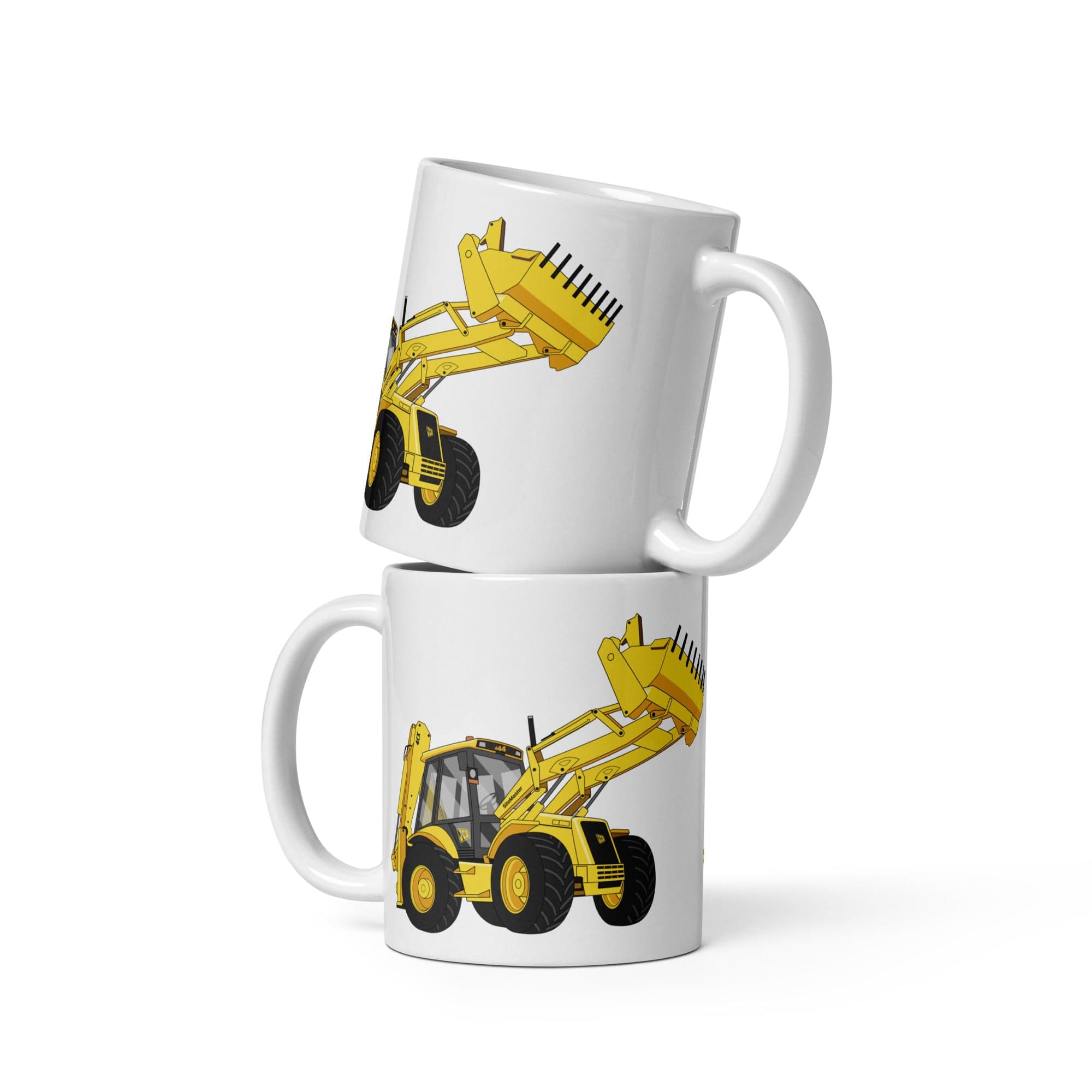 The Tractors Mugs Store JCB 4CX Project 8 | White glossy mug Quality Farmers Merch