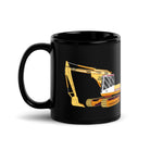 The Tractors Mugs Store JCB 814 Super Black Glossy Mug Quality Farmers Merch