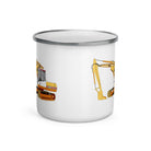 The Tractors Mugs Store JCB 814 Super Enamel Mug Quality Farmers Merch