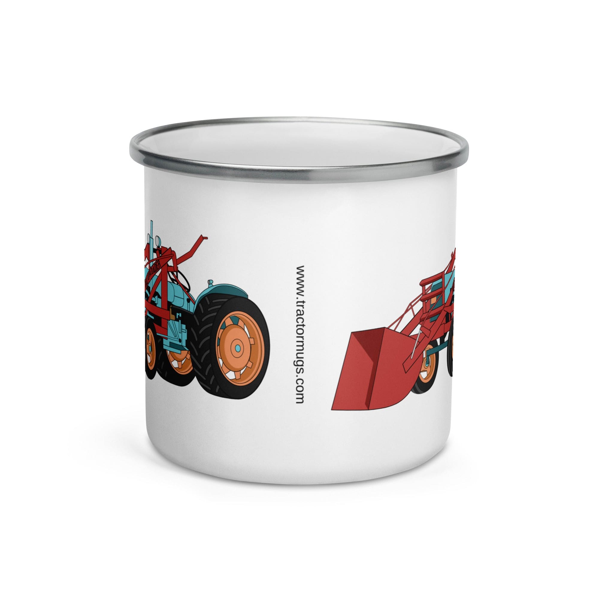 The Tractors Mugs Store JCB Major Loader Enamel Mug Quality Farmers Merch