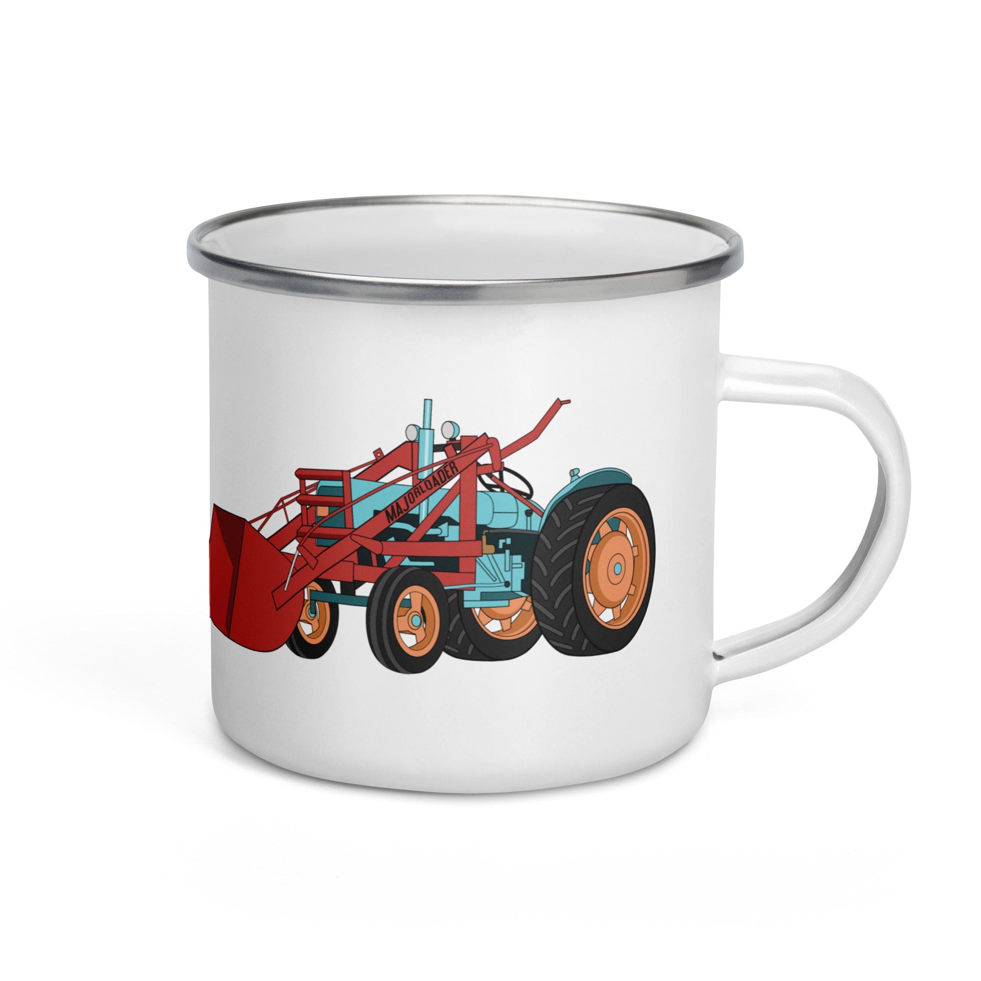 The Tractors Mugs Store JCB Major Loader Enamel Mug Quality Farmers Merch