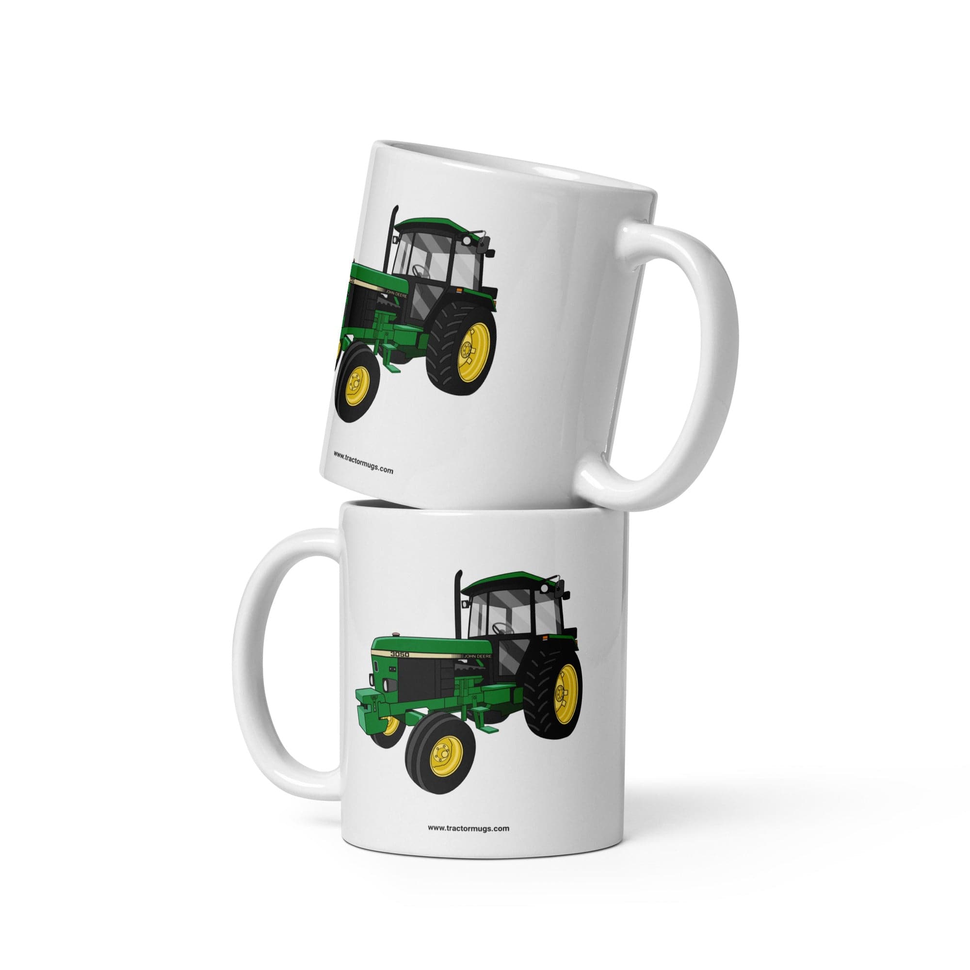 The Tractors Mugs Store John Deere 3050 2WD White Glossy Mug 11 oz Quality Farmers Merch